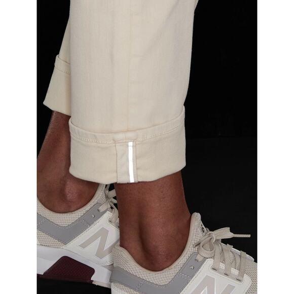 Athleta Sculpek Flex Straight Leg Ankle Jean High Rise Bone Yellow Cream Size 4 - Picture 15 of 15